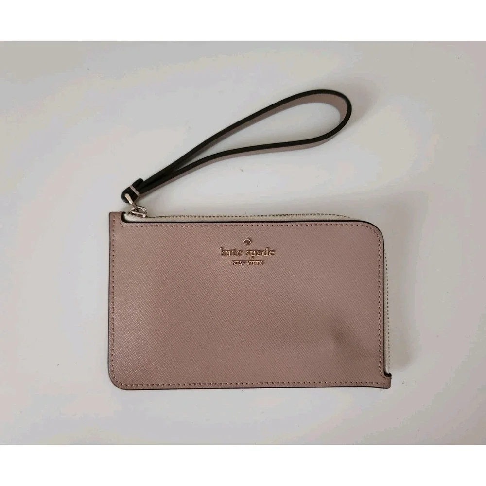 Kate Spade Lucy Bicolor Zip Wristlet Toasted Hazelnut Women's Wallet‎